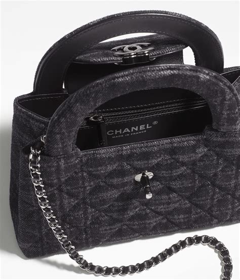 chanel classica borsa denim embroidery|Mini classic handbag, Printed denim & ruthenium.